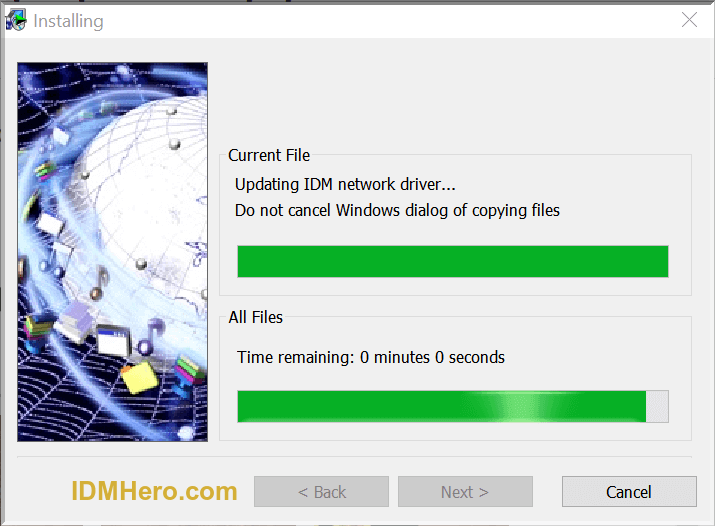 IDM Installation in Progress